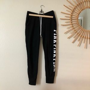 PINK black joggers